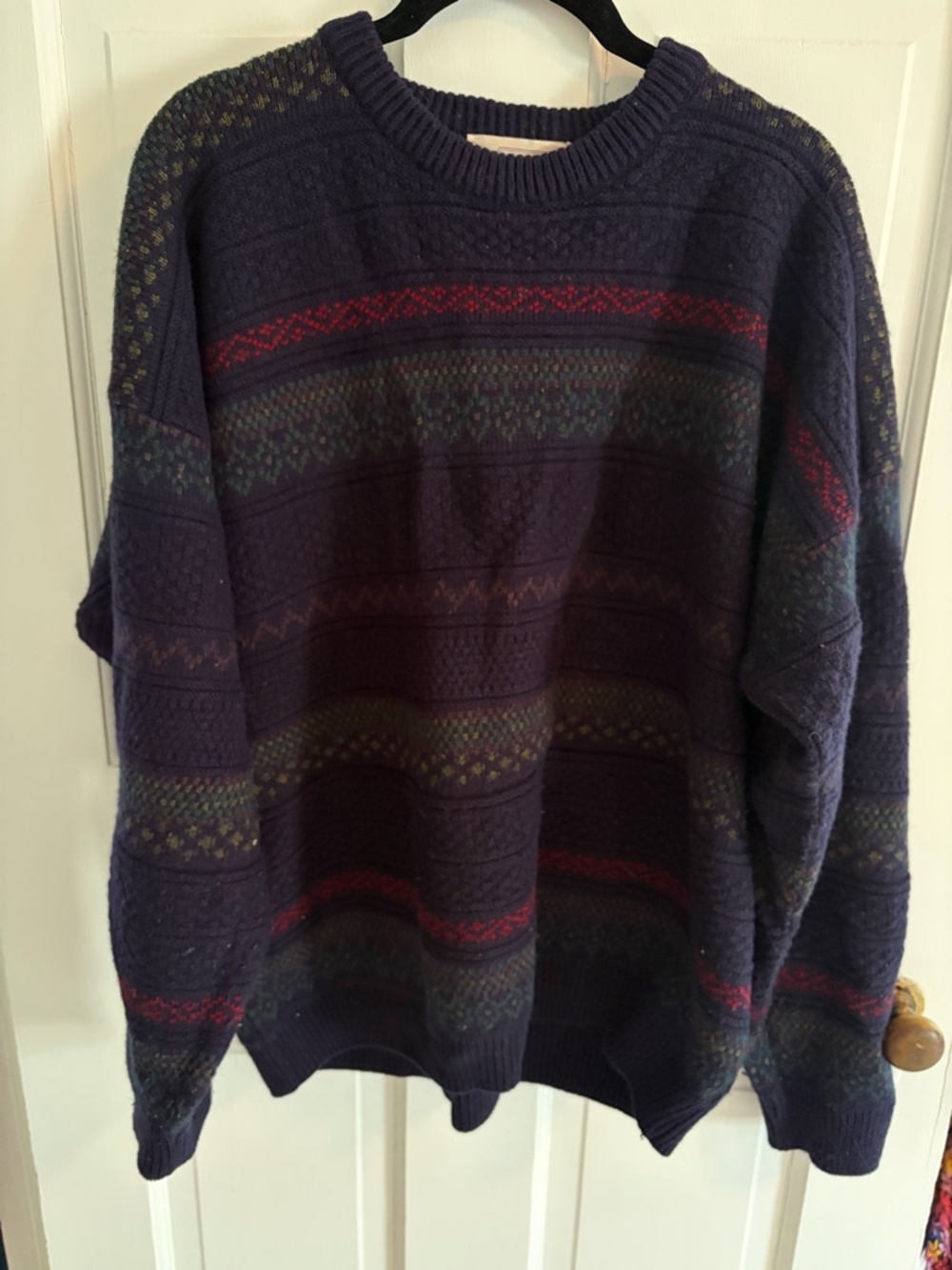 Vintage 90’s Marc Anthony Wool/Acrylic Oversized Navy Sweater Made in Italy